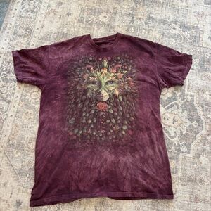 Vintage The Mountain Fairy Whimsical ethereal Tie Dye T-Shirt 2XL Maroon